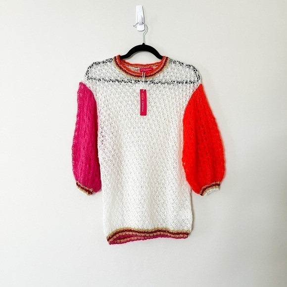 NWT ROSE CARMINE Mohair White Sweater US 4 - Picture 2 of 7